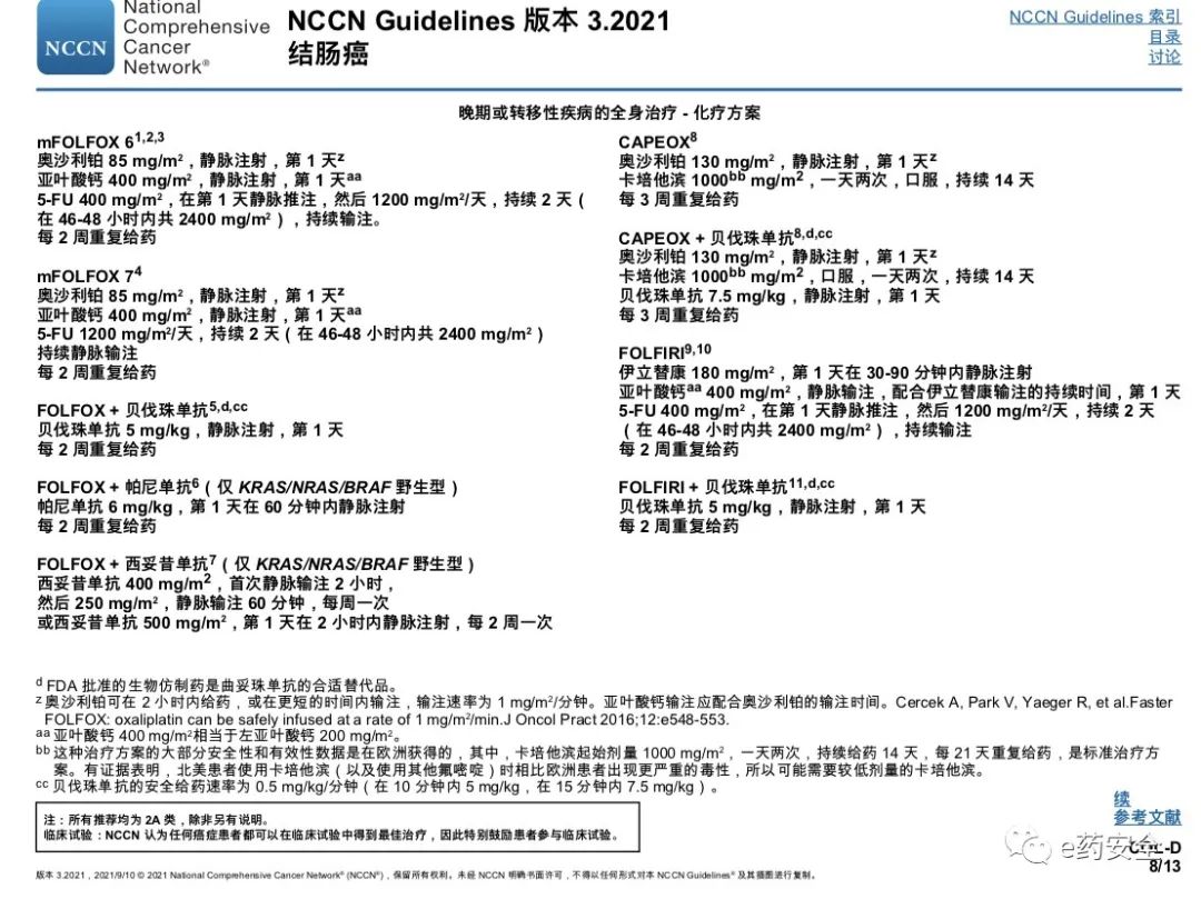 NCCN丨结肠癌临床实践指南2021.3版(中文)