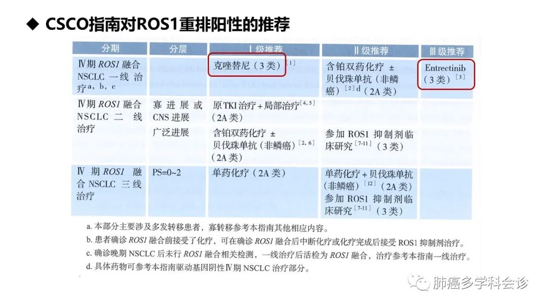 驱动基因阳性晚期NSCLC相关指南解读