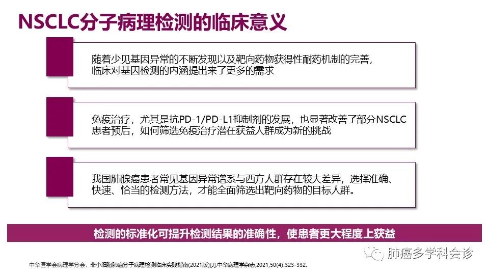 中国非小细胞肺癌分子病理检测临床实践指南解读