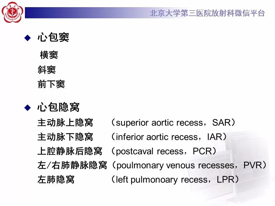 心包窦及心包隐窝的解剖结构（内附CT断层图解）