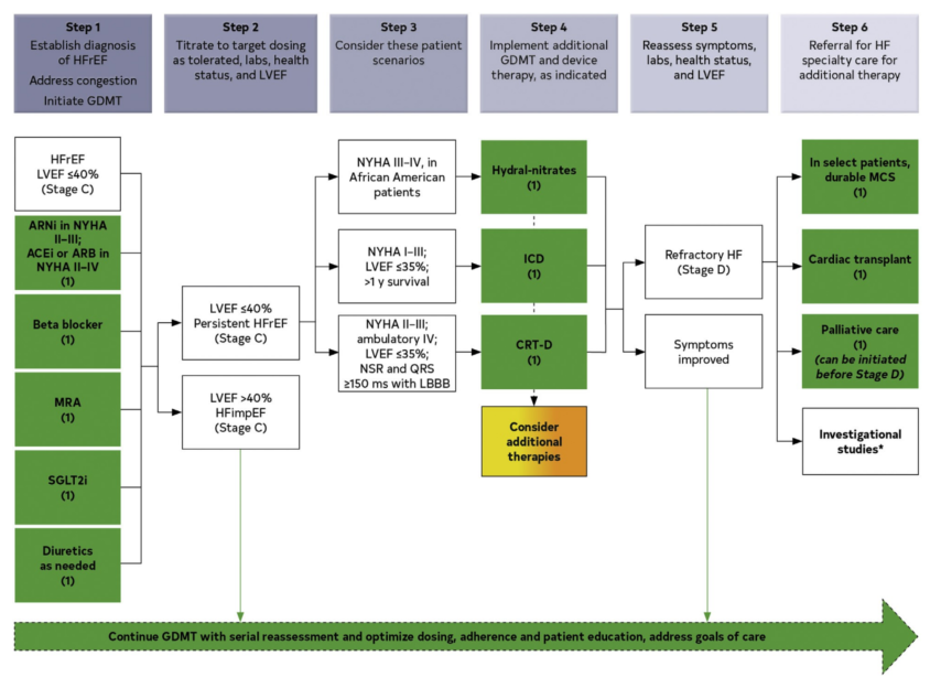 2022年美国心衰管理指南10大推荐要点中文整理