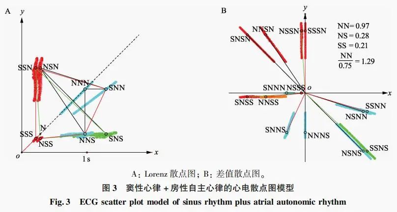 房性自主心律连续夺获窦性心律的散点图特征分析