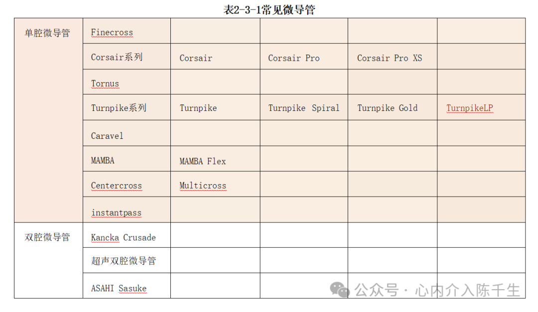 冠状动脉慢性完全闭塞病变介入治疗学习笔记：微导管的选择和操作技术