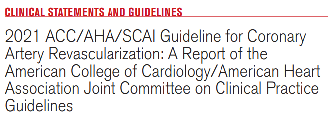 指南更新！新版冠脉血运重建指南10大推荐要点