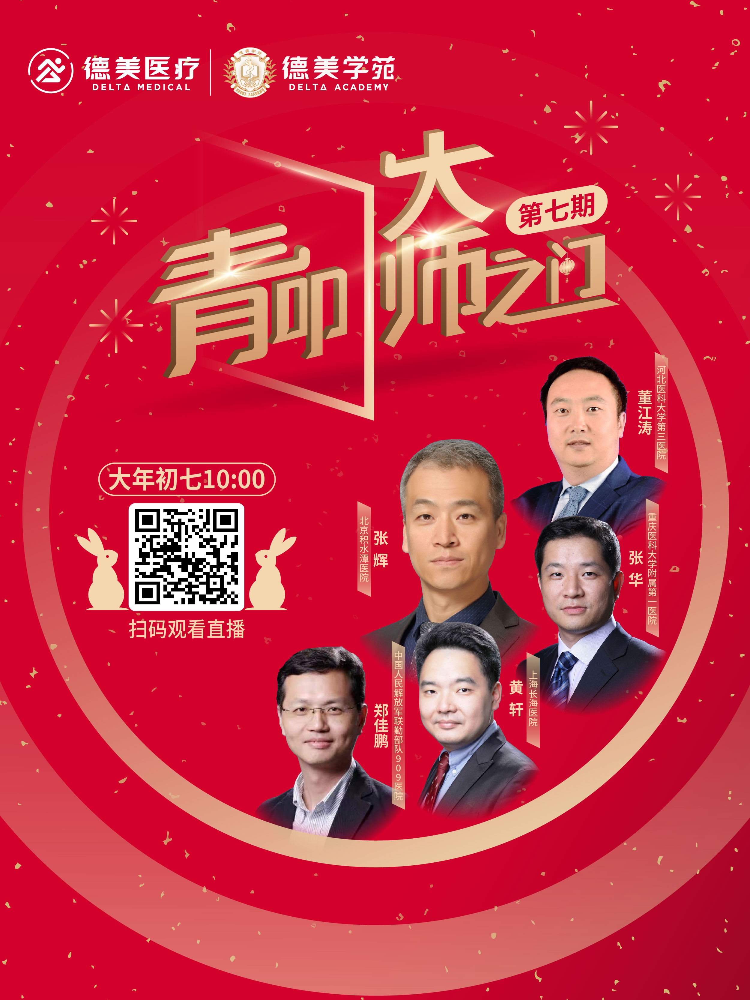 张辉教授、董江涛教授、张华教授、黄轩教授、郑佳鹏教授。