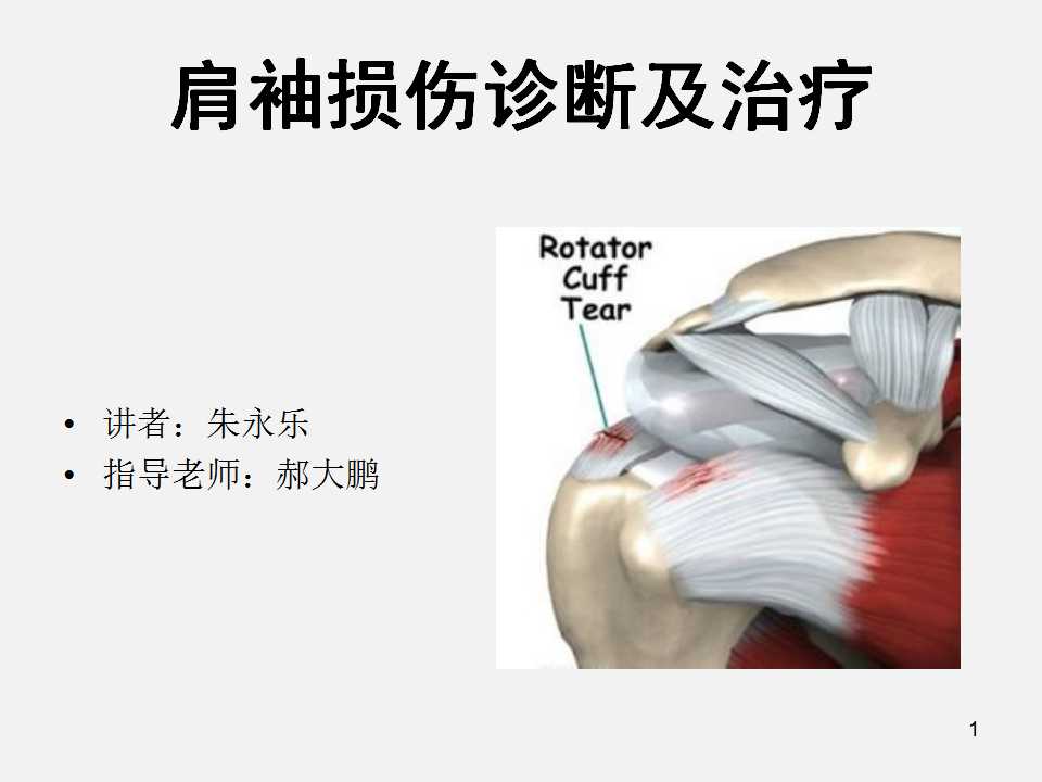 肩袖损伤的诊断与治疗技巧
