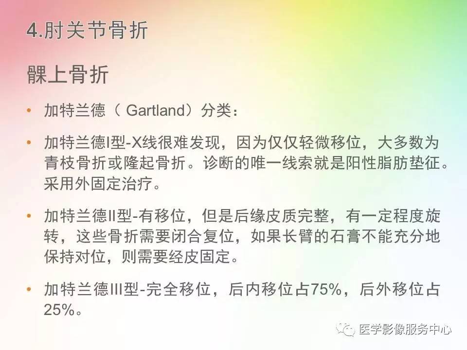 儿童肘关节骨折的分类与诊断要点