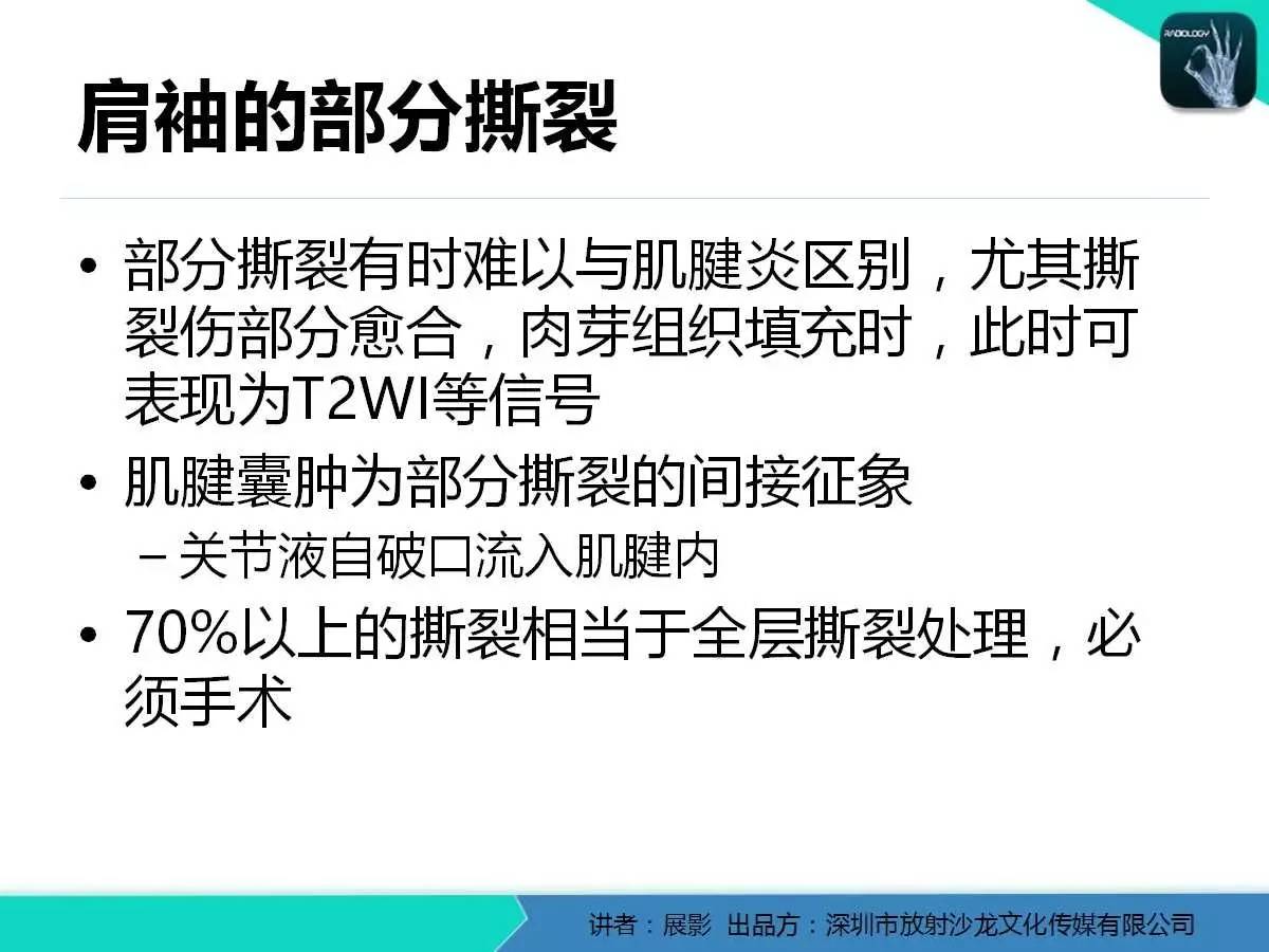 肩峰下撞击综合征和肩袖损伤的MR表现