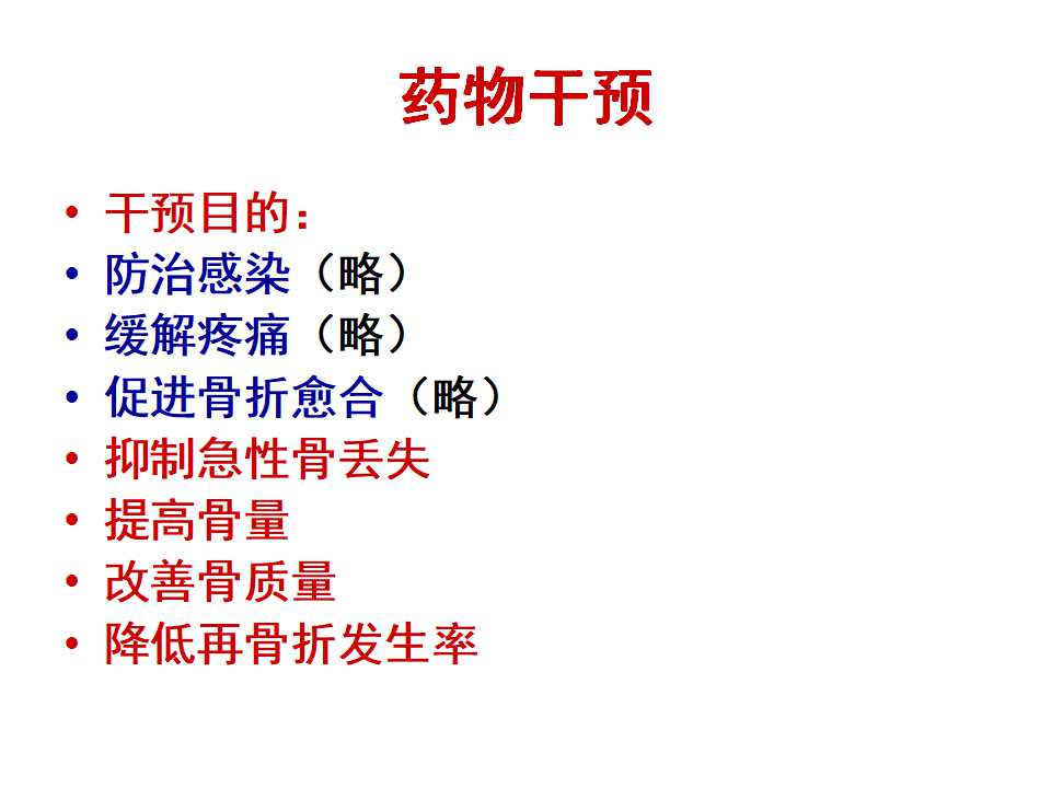 骨质疏松性骨折的手术及药物治疗