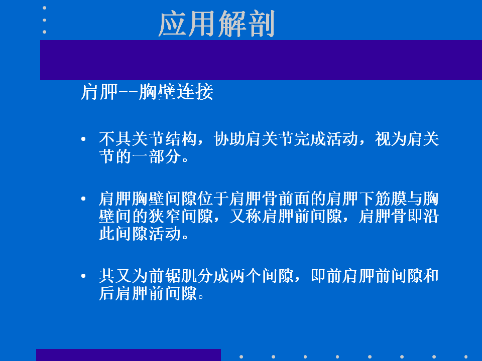 浮肩损伤的应用解剖及治疗策略