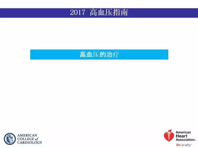 2017美国成人高血压管理指南