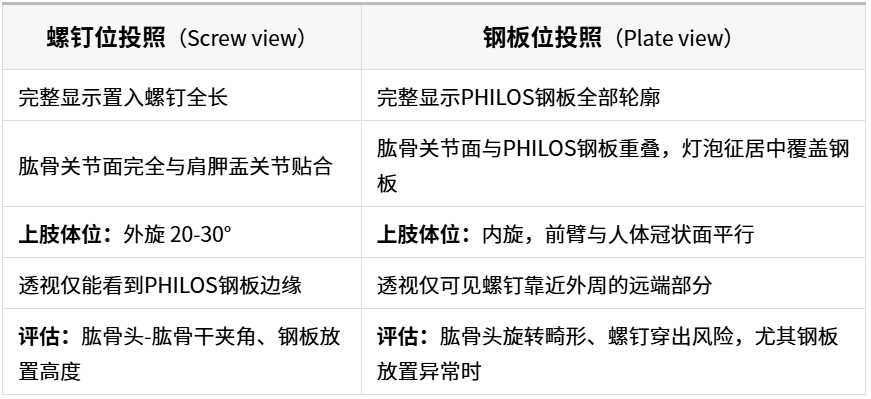 “钢板位”与“螺钉位”透视：如何避免PHILOS钢板置入后的位置误判？